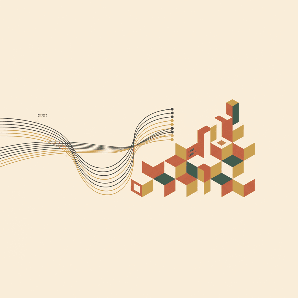 Abstract visualization of signals converging into growth infrastructure.